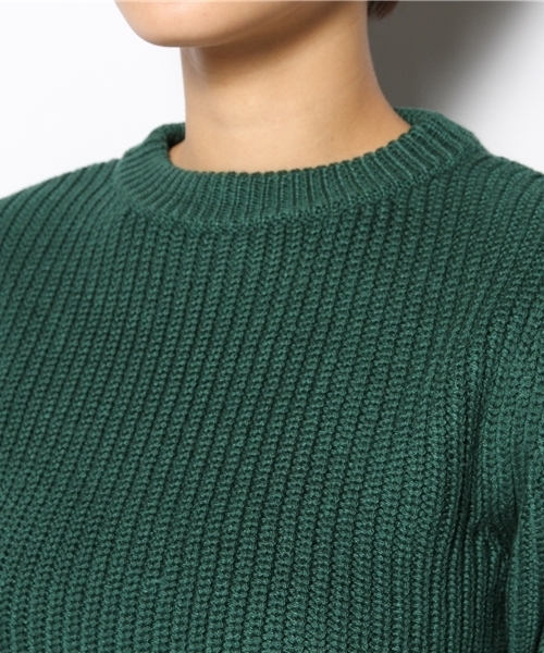 Kastane（カスタネ）の「畦クルーニットPO（ニット/セーター・レディース・ダークグリーン/ネイビー/アイボリー・FREE）」の6枚目の写真