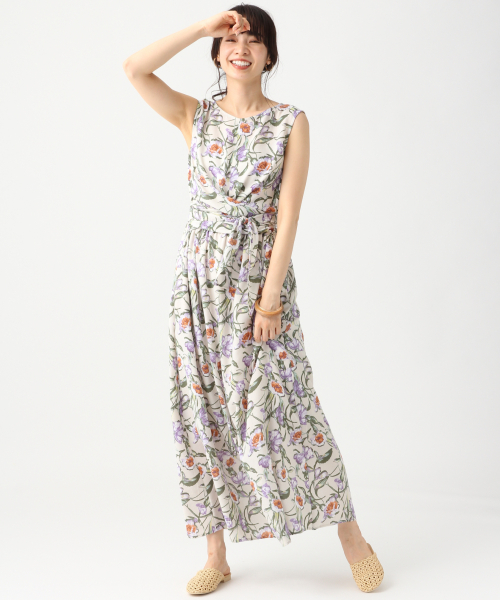 A part by（アパートバイ）の「Pハナガラグルグルワンピース  833585（ワンピース・レディース・ホワイト系その他/ブラック系その他/ベージュ系その他・FREE）」の2枚目の写真