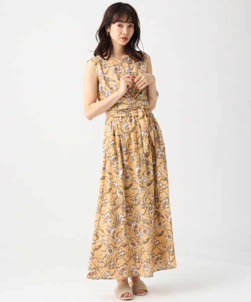 A part by（アパートバイ）の「Pハナガラグルグルワンピース  833585（ワンピース・レディース・ホワイト系その他/ブラック系その他/ベージュ系その他・FREE）」の3枚目の写真