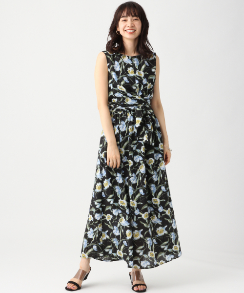 A part by（アパートバイ）の「Pハナガラグルグルワンピース  833585（ワンピース・レディース・ホワイト系その他/ブラック系その他/ベージュ系その他・FREE）」の4枚目の写真