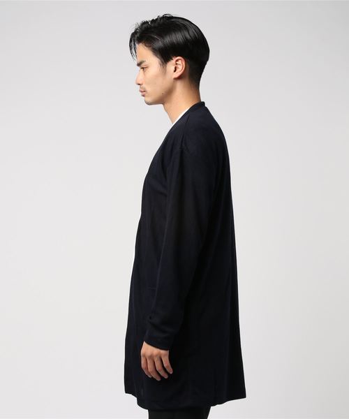 ８(eight)（エイト）の「コーディガン ロング丈 アウター（カーディガン/ボレロ・メンズ・チャコールグレー/ネイビー/ブラウン・MEDIUM/LARGE）」の4枚目の写真