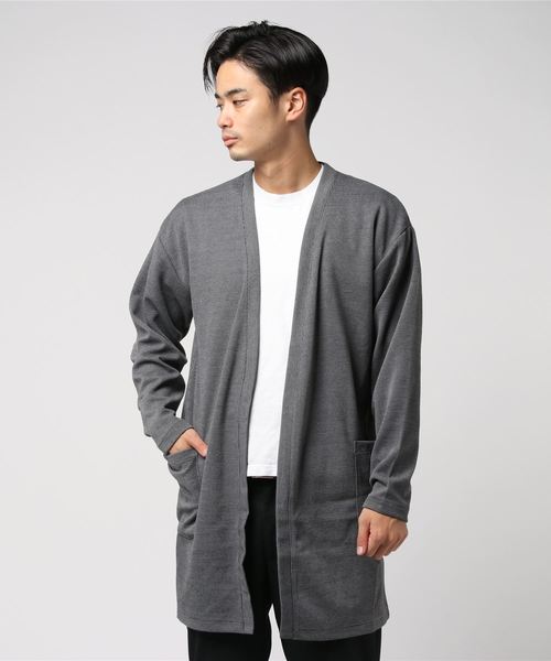 ８(eight)（エイト）の「コーディガン ロング丈 アウター（カーディガン/ボレロ・メンズ・チャコールグレー/ネイビー/ブラウン・MEDIUM/LARGE）」の16枚目の写真