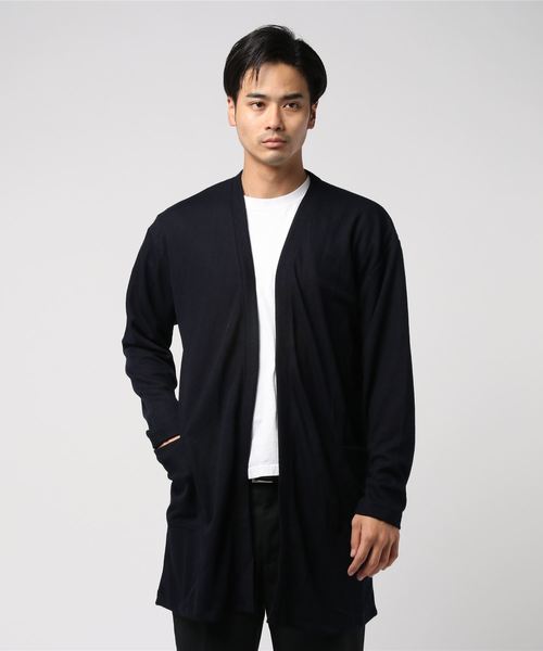８(eight)（エイト）の「コーディガン ロング丈 アウター（カーディガン/ボレロ・メンズ・チャコールグレー/ネイビー/ブラウン・MEDIUM/LARGE）」の18枚目の写真