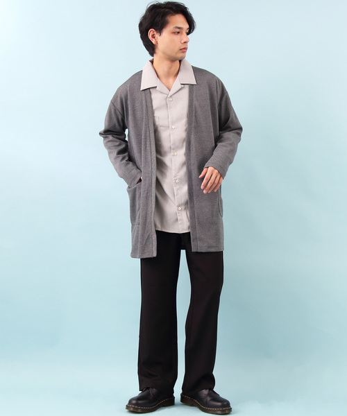 ８(eight)（エイト）の「コーディガン ロング丈 アウター（カーディガン/ボレロ・メンズ・チャコールグレー/ネイビー/ブラウン・MEDIUM/LARGE）」の19枚目の写真