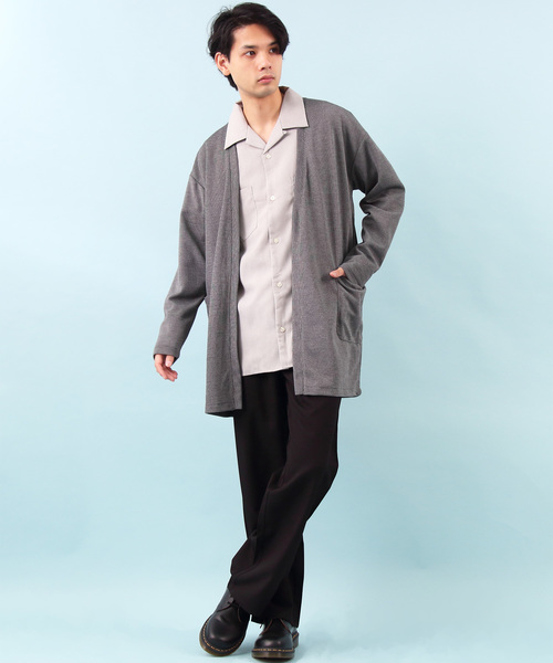 ８(eight)（エイト）の「コーディガン ロング丈 アウター（カーディガン/ボレロ・メンズ・チャコールグレー/ネイビー/ブラウン・MEDIUM/LARGE）」の20枚目の写真