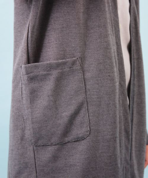 ８(eight)（エイト）の「コーディガン ロング丈 アウター（カーディガン/ボレロ・メンズ・チャコールグレー/ネイビー/ブラウン・MEDIUM/LARGE）」の7枚目の写真