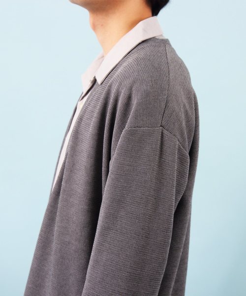 ８(eight)（エイト）の「コーディガン ロング丈 アウター（カーディガン/ボレロ・メンズ・チャコールグレー/ネイビー/ブラウン・MEDIUM/LARGE）」の11枚目の写真