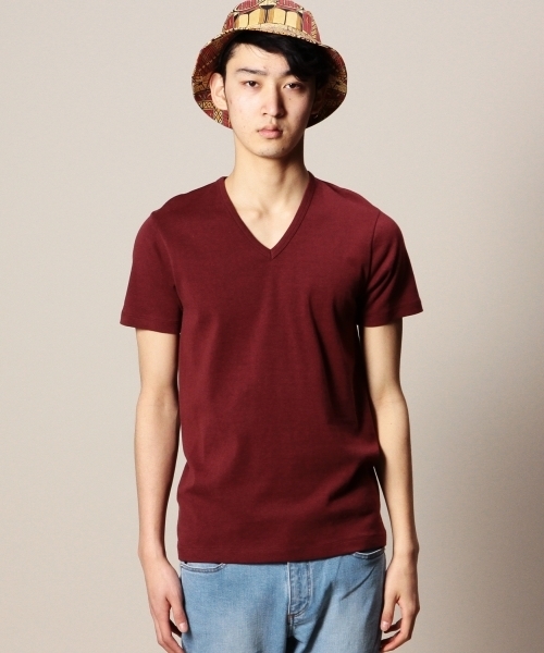 BEAUTY&YOUTH UNITED ARROWS（ビューティーアンドユースユナイテッドアローズ）の「BY フライス Vネック ショートスリーブ カットソー ◆（Tシャツ/カットソー・メンズ・グレー/ダークグレー/ホワイト/ライラック/ライトブルー/ネイビー/ケリー/レッド/ワインレッド/ブラック・SMALL/LARGE/MEDIUM/X-LARGE）」の13枚目の写真