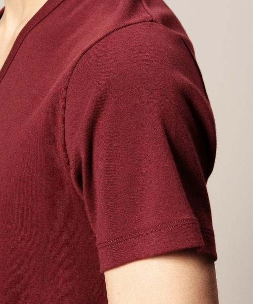 BEAUTY&YOUTH UNITED ARROWS（ビューティーアンドユースユナイテッドアローズ）の「BY フライス Vネック ショートスリーブ カットソー ◆（Tシャツ/カットソー・メンズ・グレー/ダークグレー/ホワイト/ライラック/ライトブルー/ネイビー/ケリー/レッド/ワインレッド/ブラック・SMALL/LARGE/MEDIUM/X-LARGE）」の17枚目の写真