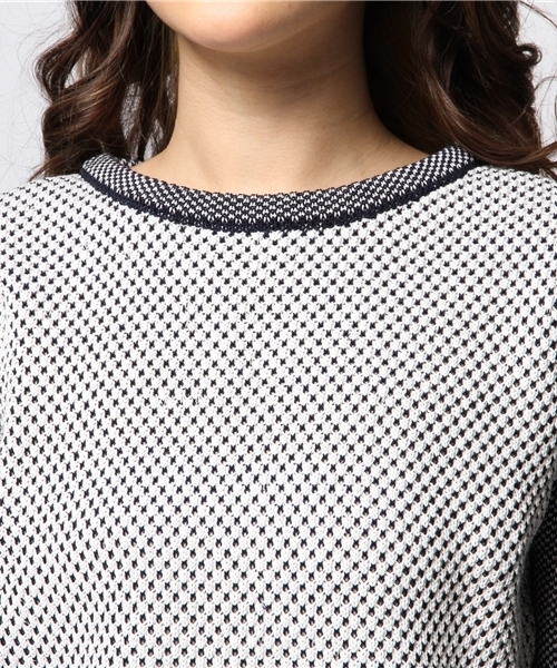 NINE（ナイン）の「ジャガードニットプルオーバー（ニット/セーター・レディース・ネイビー/イエロー・FREE）」の7枚目の写真