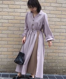 Tiptop ティップトップ の プリーツ切り替え開襟ワンピース ワンピース Wear