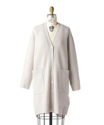 Drawer（ドゥロワー）の「Drawer 9Gアゼ編みロングカーディガン