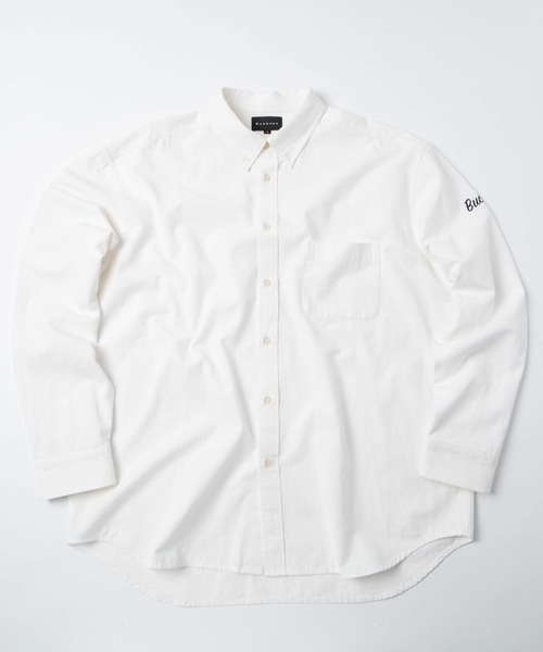 BUCCA 44（ブッカフォーティーフォー）の「【BUCCA 44】ワンポイント刺繍ボタンダウンオックスフォードシャツ（シャツ/ブラウス・メンズ・ホワイト/ブラック/ブラウン・MEDIUM/LARGE/X-LARGE/XX-LARGE/XXX-LARGE）」の2枚目の写真