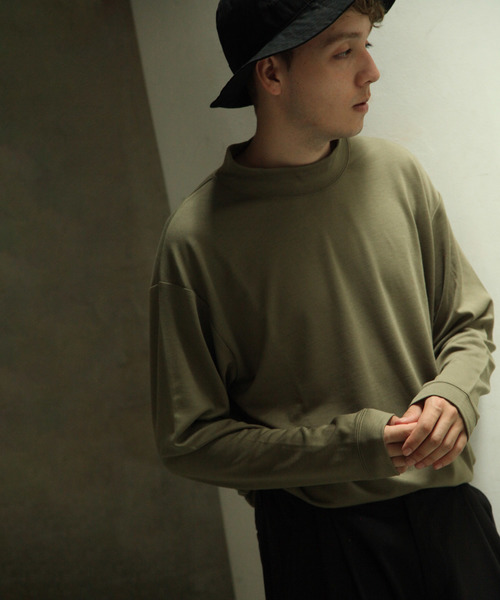 NILWAY（ニルウェイ）の「ヒートポンチハイネックカットソー（Tシャツ/カットソー・メンズ・カーキ/ベージュ/ホワイト/グレー/ブラック/ネイビー/ブラウン・X-LARGE/LARGE/MEDIUM）」の14枚目の写真