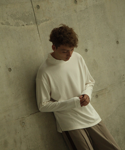 NILWAY（ニルウェイ）の「ヒートポンチハイネックカットソー（Tシャツ/カットソー・メンズ・カーキ/ベージュ/ホワイト/グレー/ブラック/ネイビー/ブラウン・X-LARGE/LARGE/MEDIUM）」の19枚目の写真