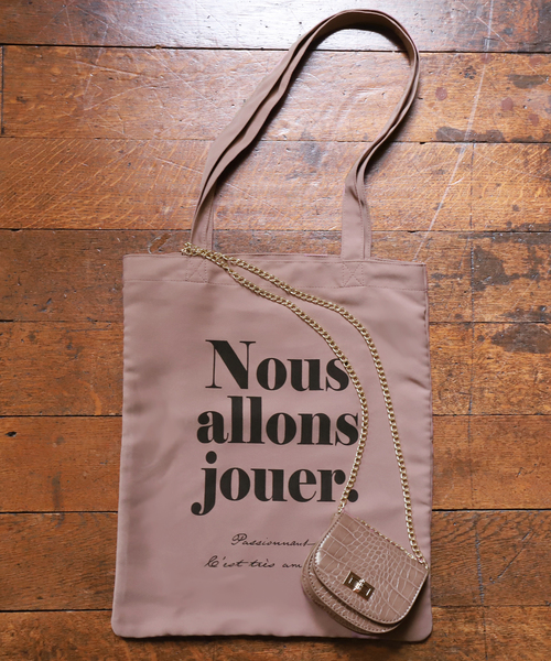 one after another NICE CLAUP（ワンアフターアナザーナイスクラップ）の「ショルダーバッグ付きトートバッグ（トートバッグ・レディース・アイボリー/ブラウン/モカ/ゴールド・FREE）」の4枚目の写真