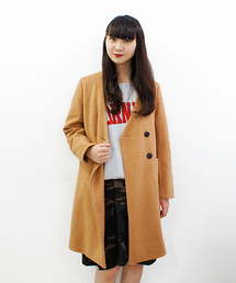 CIAOPANIC | 【Ciaopanic】ノーカラーコート(ノーカラージャケット)