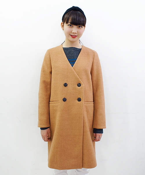 CIAOPANIC（チャオパニック）の「【Ciaopanic】ノーカラーコート（ノーカラージャケット・レディース・オフホワイト/ベージュ/ネイビー・FREE）」の9枚目の写真