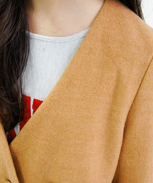 CIAOPANIC（チャオパニック）の「【Ciaopanic】ノーカラーコート（ノーカラージャケット・レディース・オフホワイト/ベージュ/ネイビー・FREE）」の12枚目の写真