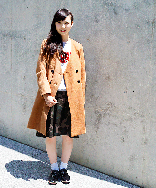 CIAOPANIC（チャオパニック）の「【Ciaopanic】ノーカラーコート（ノーカラージャケット・レディース・オフホワイト/ベージュ/ネイビー・FREE）」の8枚目の写真