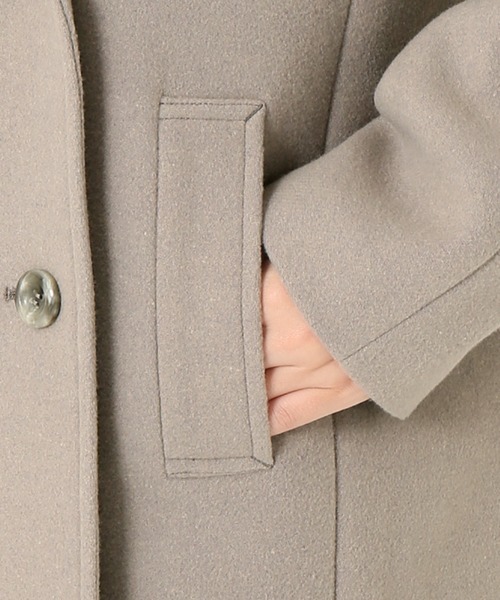 La TOTALITE（ラトータリテ）の「ジロンファーストラムコクーンPコート◆（ピーコート・レディース・ベージュ/ブラック・36/38）」の12枚目の写真