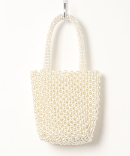 flower(フラワー)の「パーリーデコラティブバッグ(ハンドバッグ・レディース・ホワイト・FREE)」の2枚目の写真