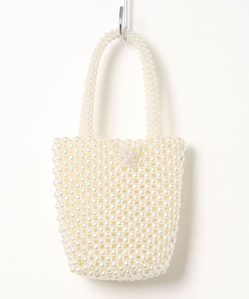 flower(フラワー)の「パーリーデコラティブバッグ(ハンドバッグ・レディース・ホワイト・FREE)」の5枚目の写真