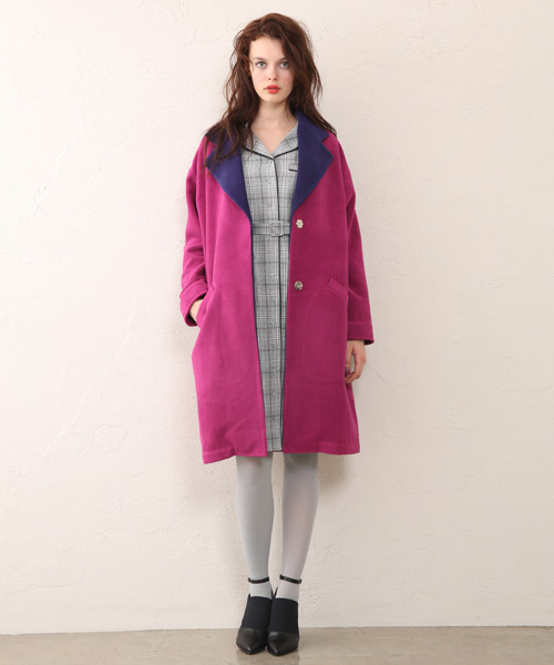 mystic（ミスティック）の「ダブルフェイスチェスターコート（ステン  