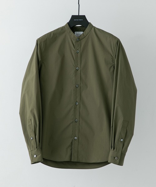 UNITED TOKYO（ユナイテッドトウキョウ）の「Quick DRYバンドカラーシャツ（シャツ/ブラウス・メンズ・ライトグレー/ブラック/ベージュ/ネイビー/オフホワイト/カーキ・1/2/3）」の5枚目の写真