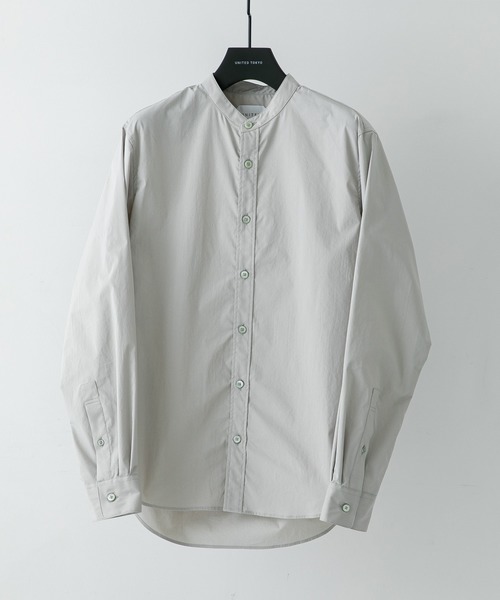 UNITED TOKYO（ユナイテッドトウキョウ）の「Quick DRYバンドカラーシャツ（シャツ/ブラウス・メンズ・ライトグレー/ブラック/ベージュ/ネイビー/オフホワイト/カーキ・1/2/3）」の4枚目の写真