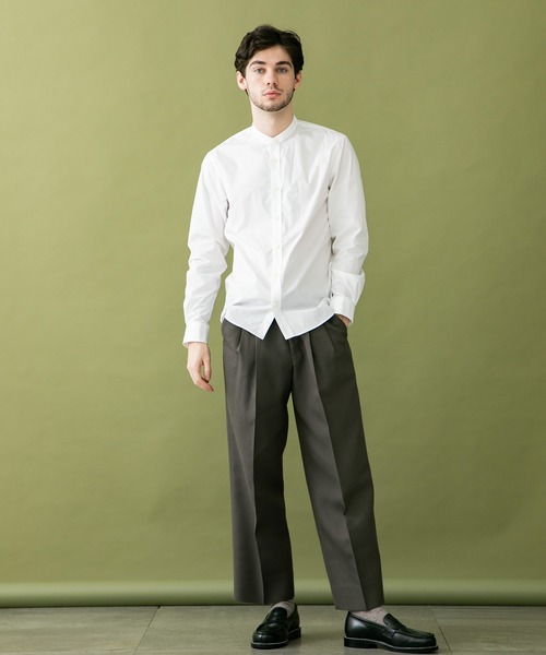 UNITED TOKYO（ユナイテッドトウキョウ）の「Quick DRYバンドカラーシャツ（シャツ/ブラウス・メンズ・ライトグレー/ブラック/ベージュ/ネイビー/オフホワイト/カーキ・1/2/3）」の7枚目の写真