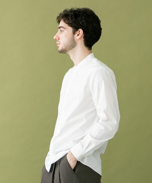 UNITED TOKYO（ユナイテッドトウキョウ）の「Quick DRYバンドカラーシャツ（シャツ/ブラウス・メンズ・ライトグレー/ブラック/ベージュ/ネイビー/オフホワイト/カーキ・1/2/3）」の9枚目の写真