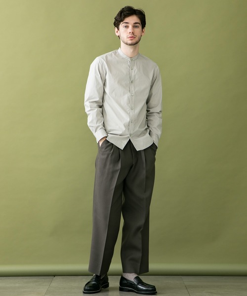 UNITED TOKYO（ユナイテッドトウキョウ）の「Quick DRYバンドカラーシャツ（シャツ/ブラウス・メンズ・ライトグレー/ブラック/ベージュ/ネイビー/オフホワイト/カーキ・1/2/3）」の12枚目の写真