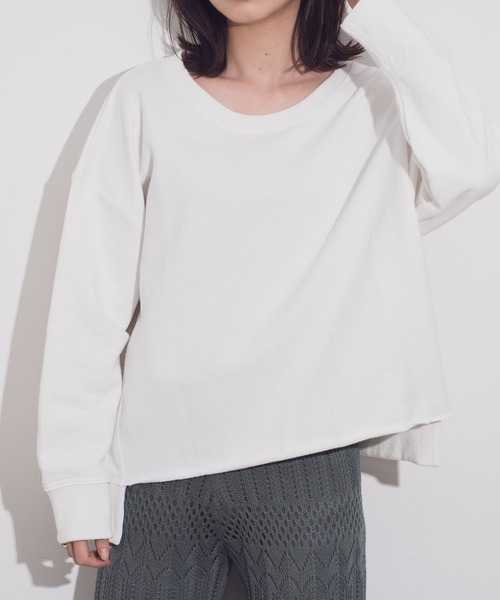 Aunt Marie's（アントマリーズ）の「AUNT MARIE'S カットオフスウェット（スウェット・レディース・ホワイト/ベージュ/グレー・FREE）」の8枚目の写真