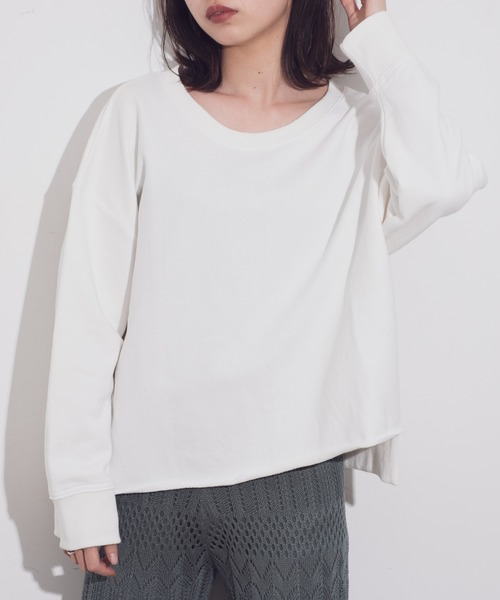 Aunt Marie's（アントマリーズ）の「AUNT MARIE'S カットオフスウェット（スウェット・レディース・ホワイト/ベージュ/グレー・FREE）」の9枚目の写真