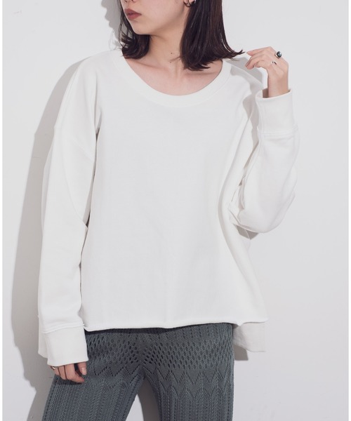 Aunt Marie's（アントマリーズ）の「AUNT MARIE'S カットオフスウェット（スウェット・レディース・ホワイト/ベージュ/グレー・FREE）」の10枚目の写真