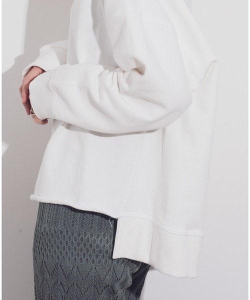 Aunt Marie's（アントマリーズ）の「AUNT MARIE'S カットオフスウェット（スウェット・レディース・ホワイト/ベージュ/グレー・FREE）」の7枚目の写真