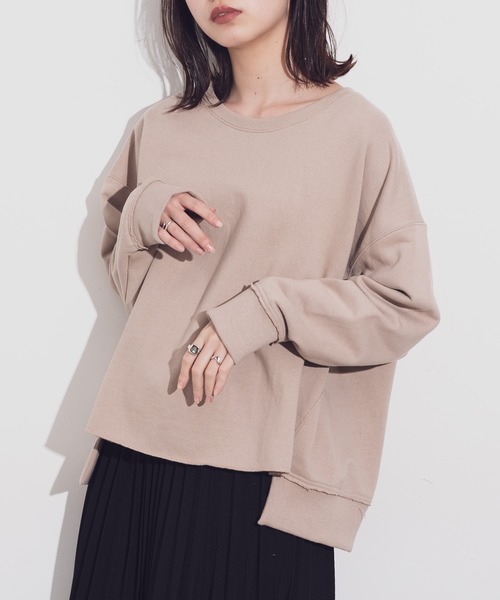 Aunt Marie's（アントマリーズ）の「AUNT MARIE'S カットオフスウェット（スウェット・レディース・ホワイト/ベージュ/グレー・FREE）」の22枚目の写真