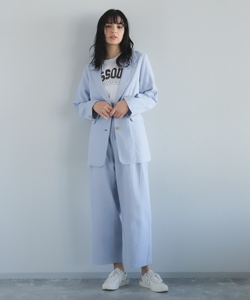 niko and...（ニコアンド）の「【CM着用アイテム】ベルトハイウエストパンツ（その他パンツ・レディース・ライトブルー/ベージュ/ブラウン・MEDIUM/LARGE）」の16枚目の写真