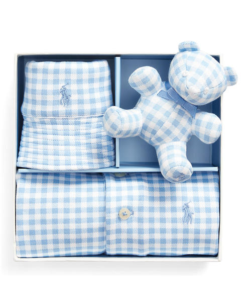 Polo Ralph Lauren Childrenswear(�|�������t���[�����`���C���h�E�F�A)�̃M���K�� 3�s�[�X �M�t�g �Z�b�g(�x�r�[�J�[�p�i)