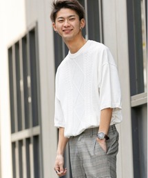 En serio TOKYO | TC ニット / ケーブル編み / ビッグシルエット / オーバーサイズ サマーニット Tシャツ(ニット/セーター)