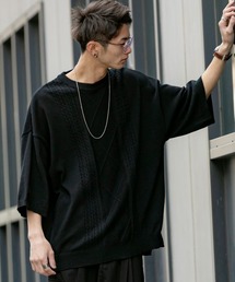 En serio TOKYO | TC ニット / ケーブル編み / ビッグシルエット / オーバーサイズ サマーニット Tシャツ(ニット/セーター)