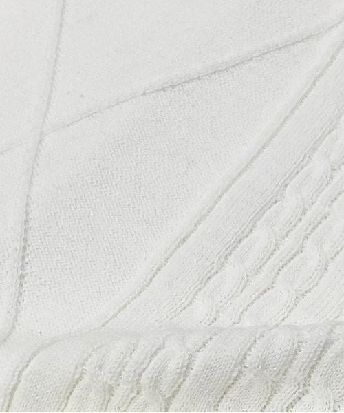 En serio TOKYO（エンソリオトーキョー）の「TC ニット / ケーブル編み オーバーサイズ サマーニット Tシャツ（ニット/セーター・メンズ・ブラック/ベージュ/パープル/オフホワイト・M/L）」の22枚目の写真