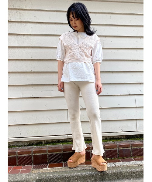 one way（ワンウェイ）の「クロシェビスチェＳＥＴ（Tシャツ/カットソー・レディース・ホワイト/ブラック/ベージュ/ブラウン・FREE）」の8枚目の写真