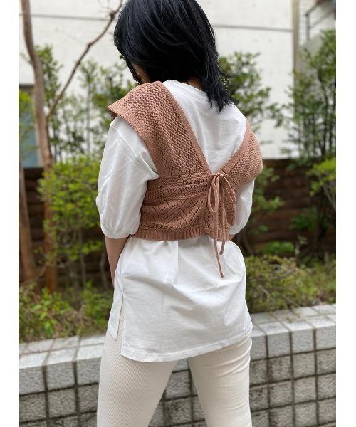 one way（ワンウェイ）の「クロシェビスチェＳＥＴ（Tシャツ/カットソー・レディース・ホワイト/ブラック/ベージュ/ブラウン・FREE）」の13枚目の写真