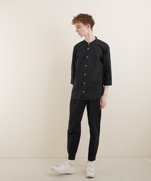 VIBGYOR（ヴィブジョー）の「【VIBGYOR BY AS】ブロードノーカラー7分丈シャツ(GW)（シャツ/ブラウス・メンズ・ホワイト/ブラック/ネイビー/サックスブルー・MEDIUM/LARGE/X-LARGE）」の17枚目の写真