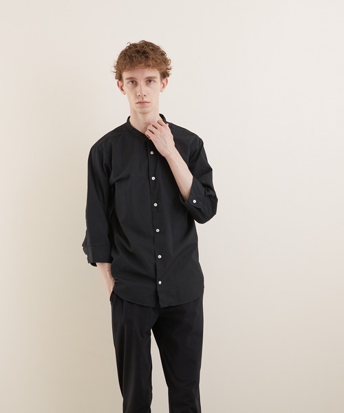 VIBGYOR（ヴィブジョー）の「【VIBGYOR BY AS】ブロードノーカラー7分丈シャツ(GW)（シャツ/ブラウス・メンズ・ホワイト/ブラック/ネイビー/サックスブルー・MEDIUM/LARGE/X-LARGE）」の18枚目の写真
