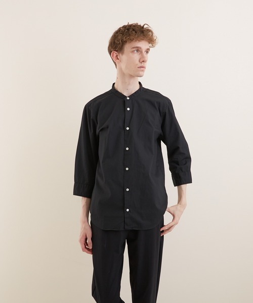 VIBGYOR（ヴィブジョー）の「【VIBGYOR BY AS】ブロードノーカラー7分丈シャツ(GW)（シャツ/ブラウス・メンズ・ホワイト/ブラック/ネイビー/サックスブルー・MEDIUM/LARGE/X-LARGE）」の19枚目の写真