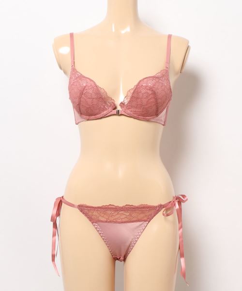 tu-hacci（ツーハッチ）の「フロントホックレースベールバックデザインブラジャー＆ショーツ　BCDカップ対応（ブラ&ショーツ・レディース・ピンク/ネイビー/ブラック・D70/C65/C80/C70/D65/C75/D75/D80/B70/B80/B75）」の9枚目の写真