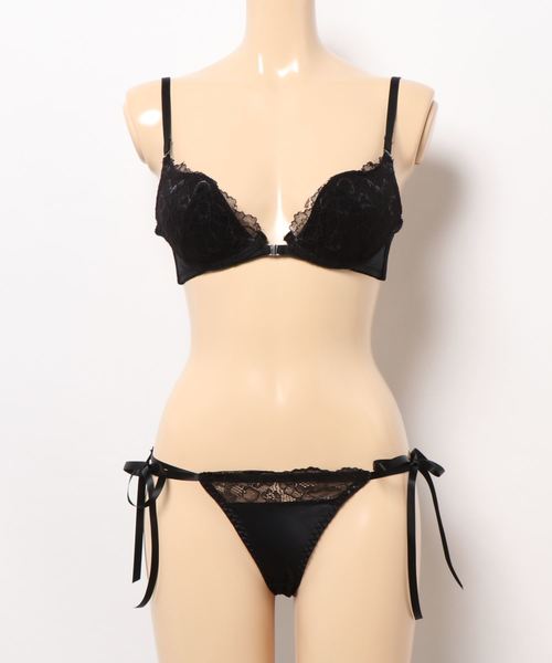 tu-hacci（ツーハッチ）の「フロントホックレースベールバックデザインブラジャー＆ショーツ　BCDカップ対応（ブラ&ショーツ・レディース・ピンク/ネイビー/ブラック・D70/C65/C80/C70/D65/C75/D75/D80/B70/B80/B75）」の11枚目の写真